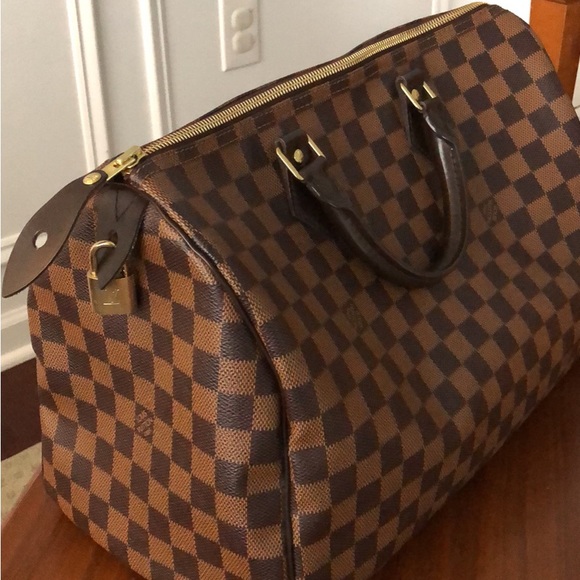 Authentic Louis Vuitton Damier Ebene Speedy 35. - Picture 1 of 16